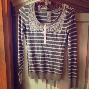 Free People lacey striped top